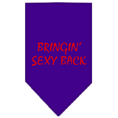 Bringin Sexy Back Screen Print Bandana Purple Large